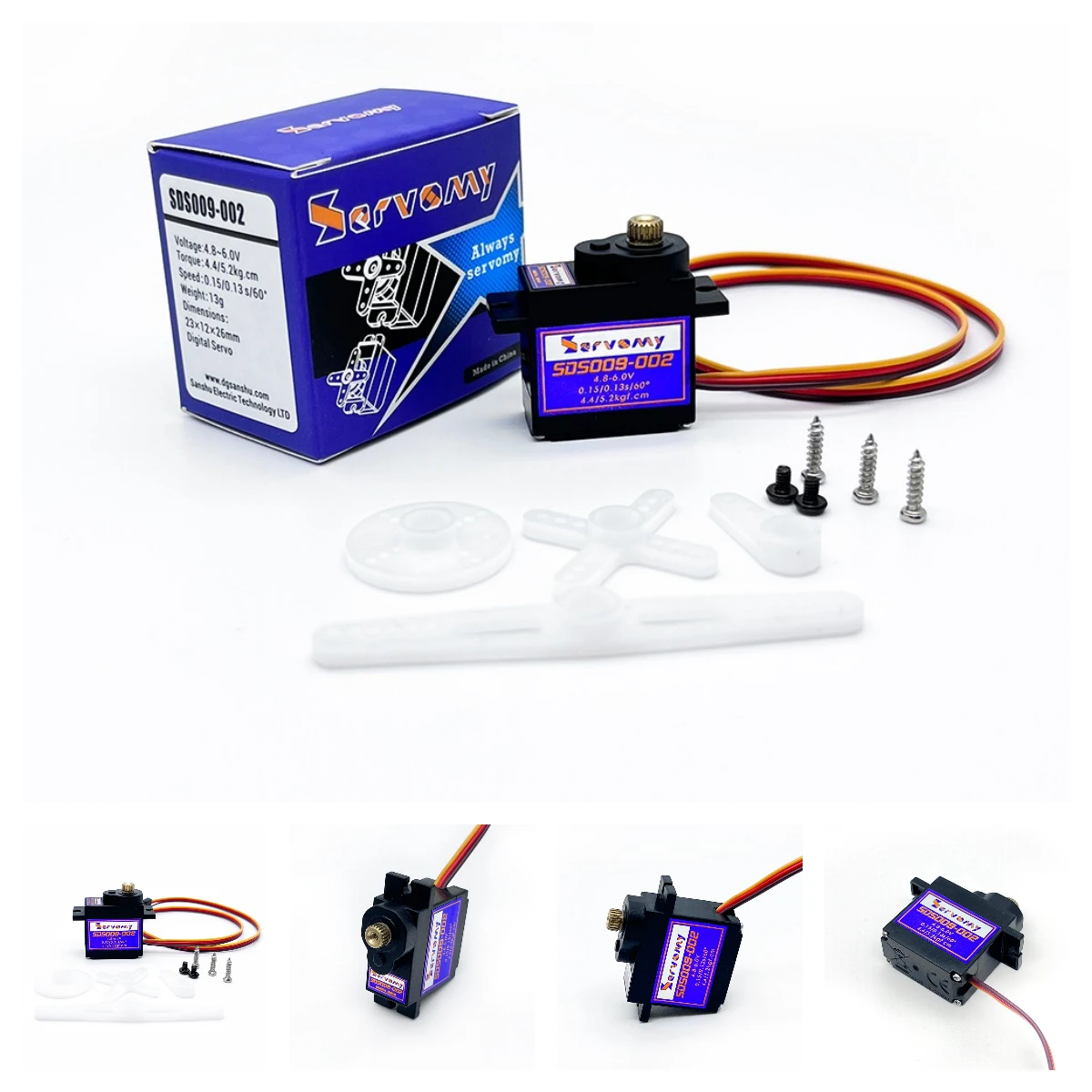 Running Gear Vehicle - 4pcs Servomy SDS009-02 9g Servo 4.4Kgf.cm